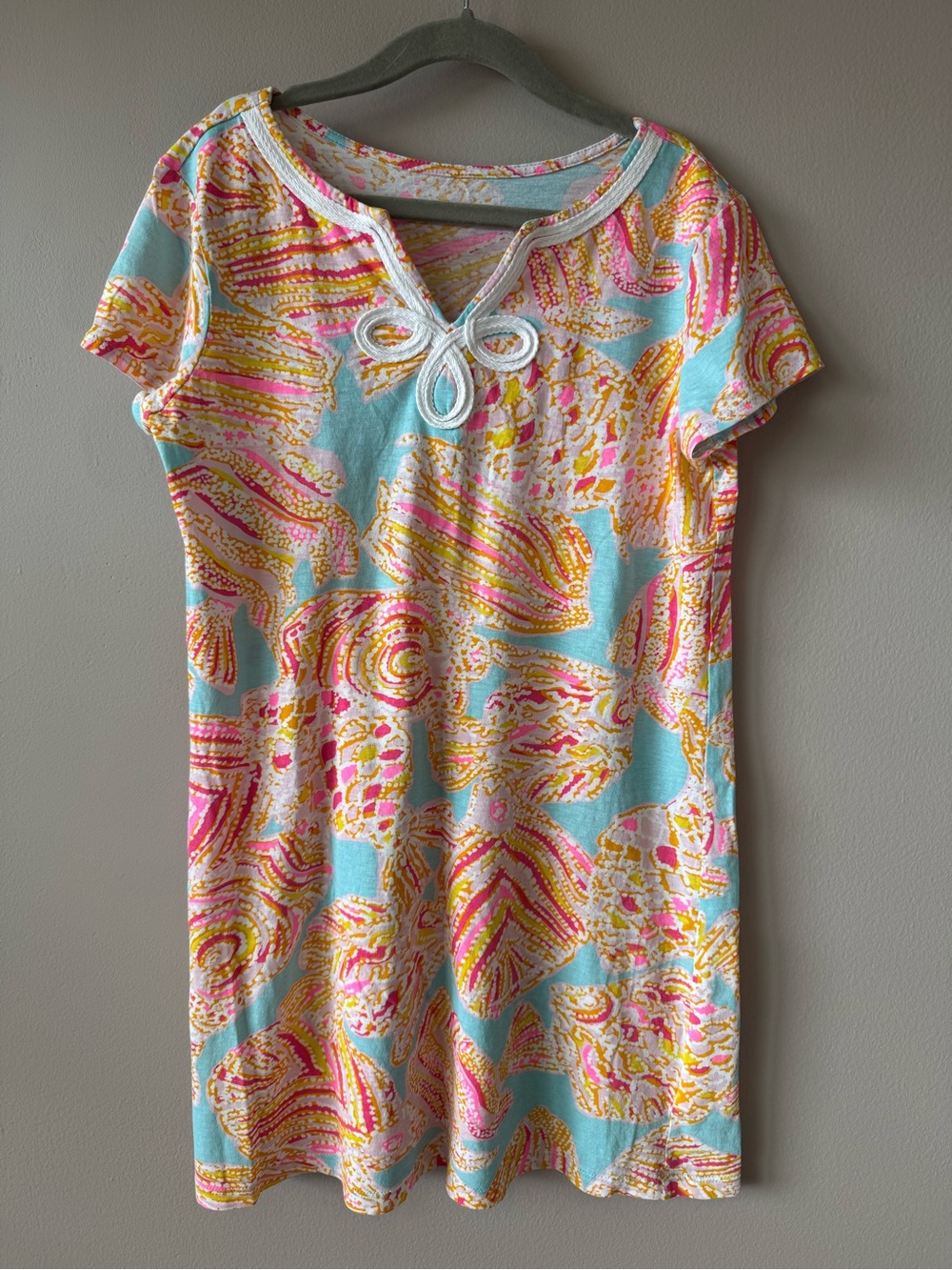 Lilly‎ Pulitzer Girls 100% Cotton Tini Bikini Fish Print Dress Size 8-10 Years
